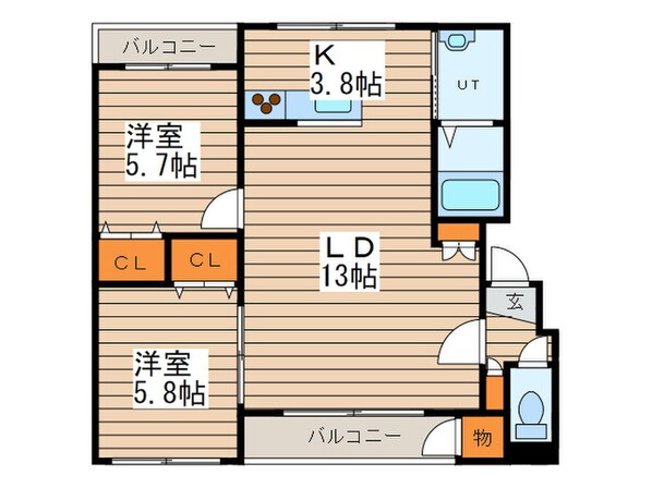 プラ－ジュ福住の物件間取画像